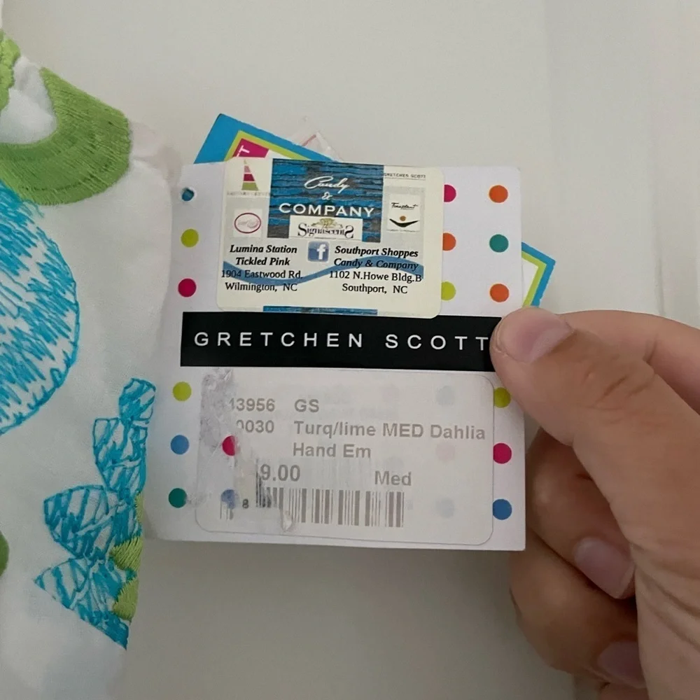 NWT Gretchen Scott Designs Dahlia Delight Embroidered Cotton Floral Shift Dress - Picture 7 of 8